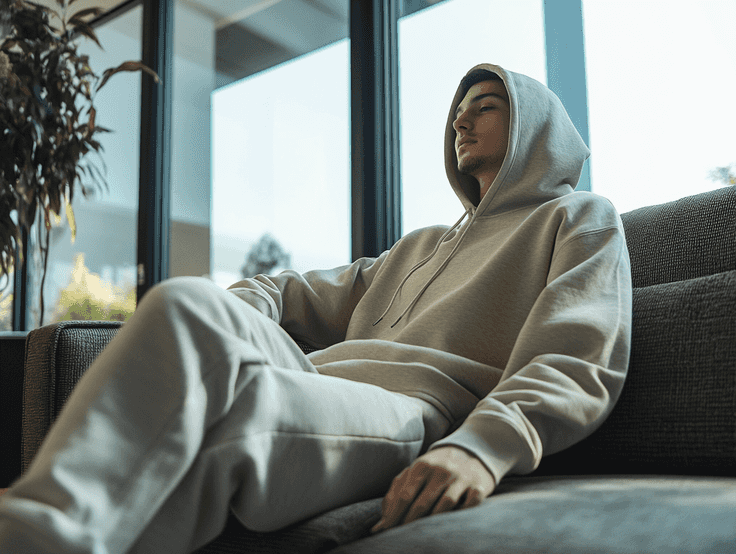 A Coofandy outfit styled with eco-friendly accessories, emphasizing sustainability