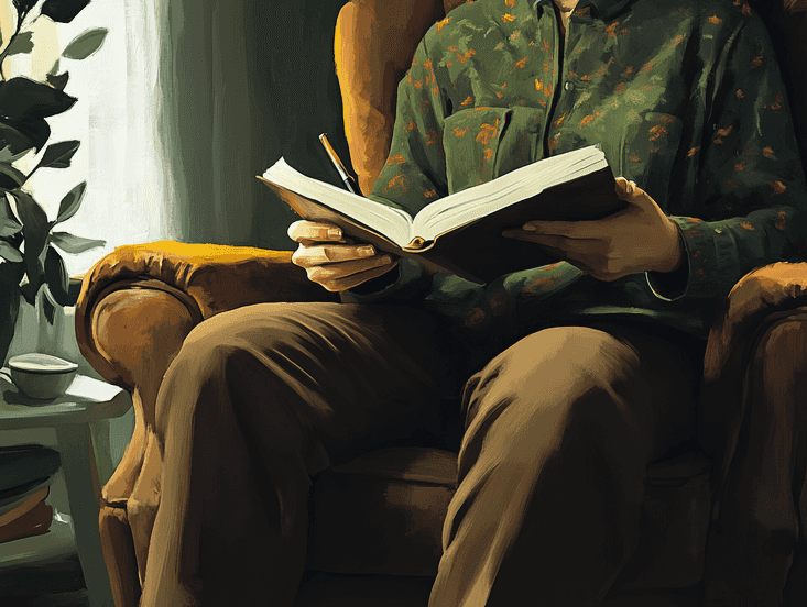 A serene therapy session with a client and therapist in a calming environment