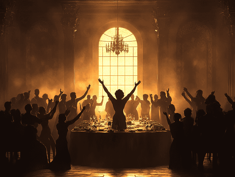 A contestant looking triumphant after a major reveal