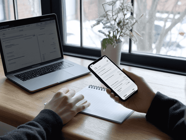 A person using a smartphone to compare mortgage rates online