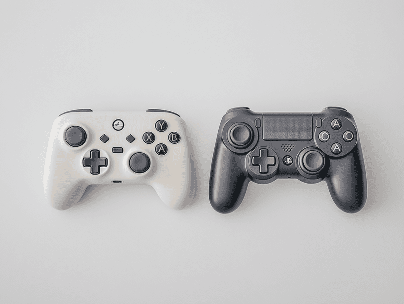Side-by-side comparison of the 8BitDo controller with other popular gaming controllers