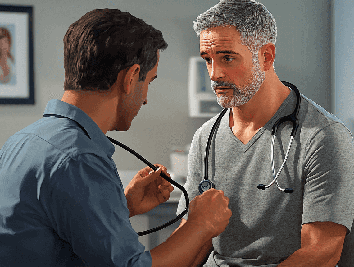 A person coughing while sitting on a couch, looking visibly unwell