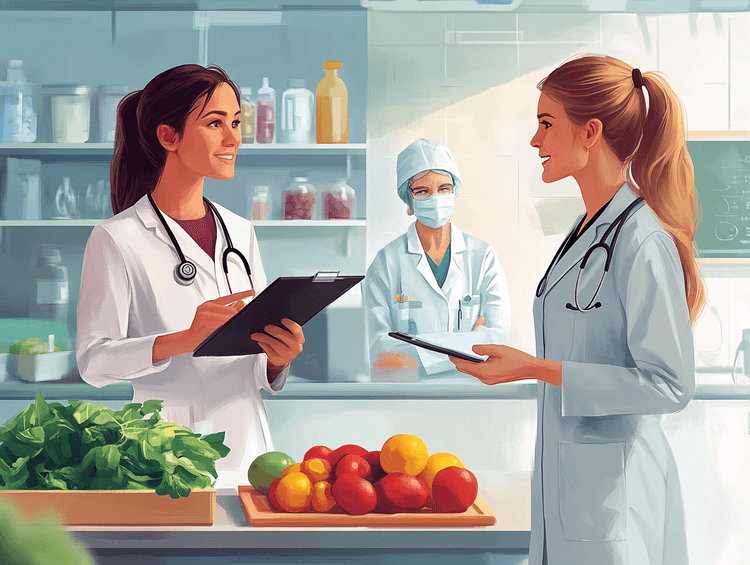 A group of nutrition professionals discussing career opportunities