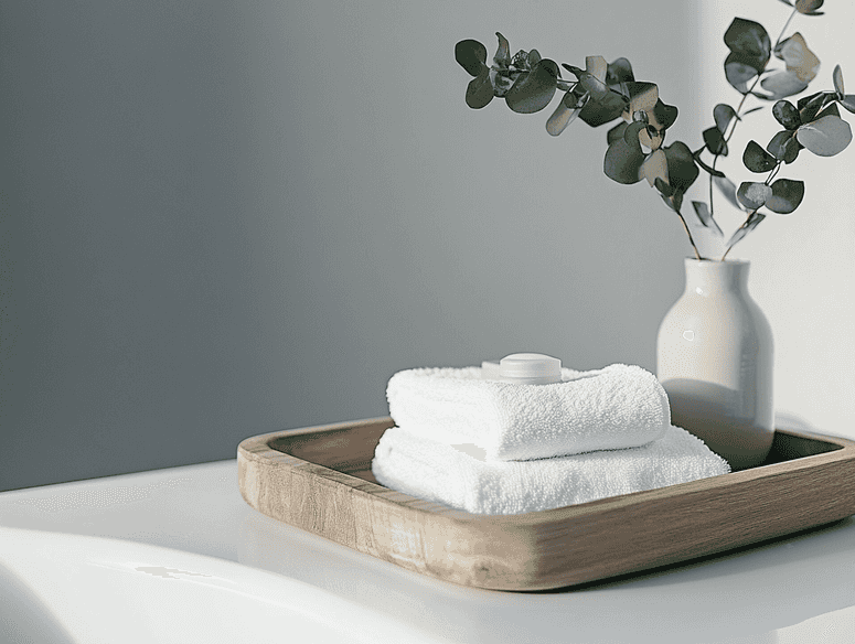 A flat lay of skincare products with glycolic acid and lactic acid labels