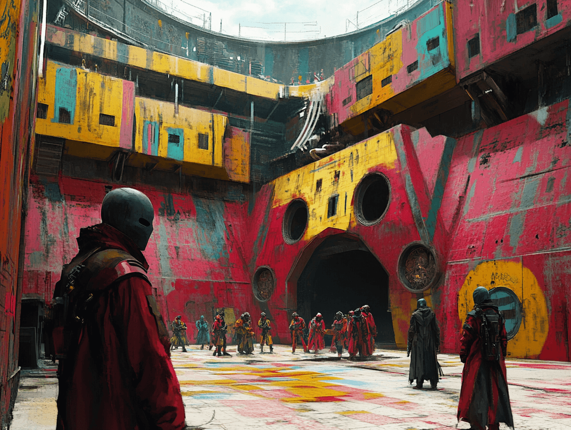 Masked guards overseeing the deadly children's games in Squid Game Season 2