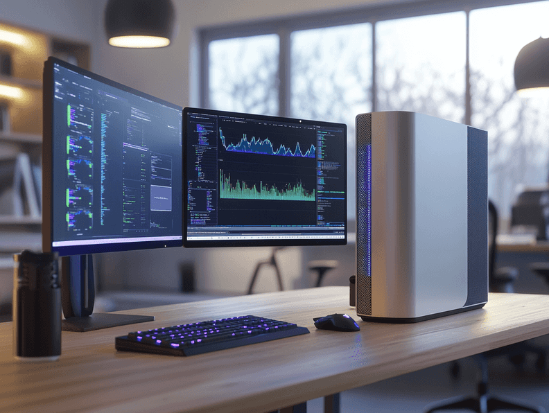 A sleek and powerful desktop PC with a modern design