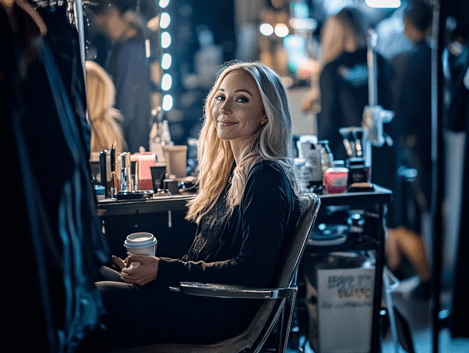 Golden Globes stage with audience