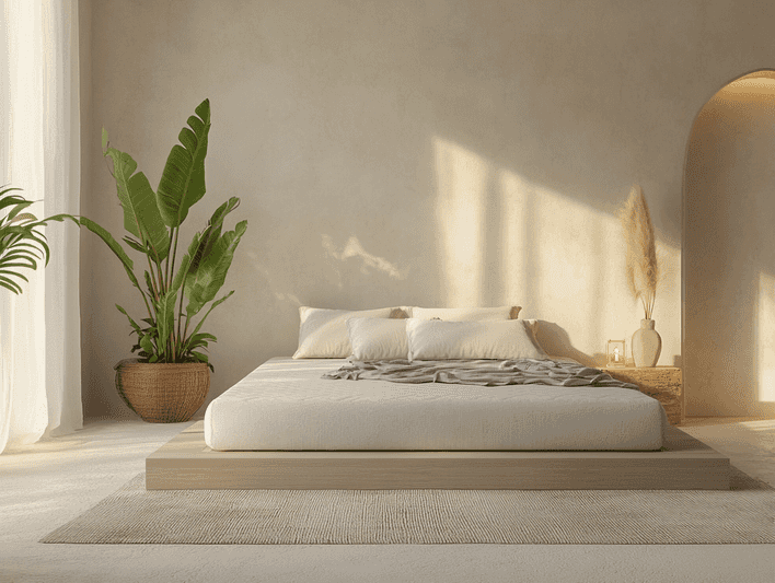 A close-up of a memory foam mattress with a soft, quilted cover