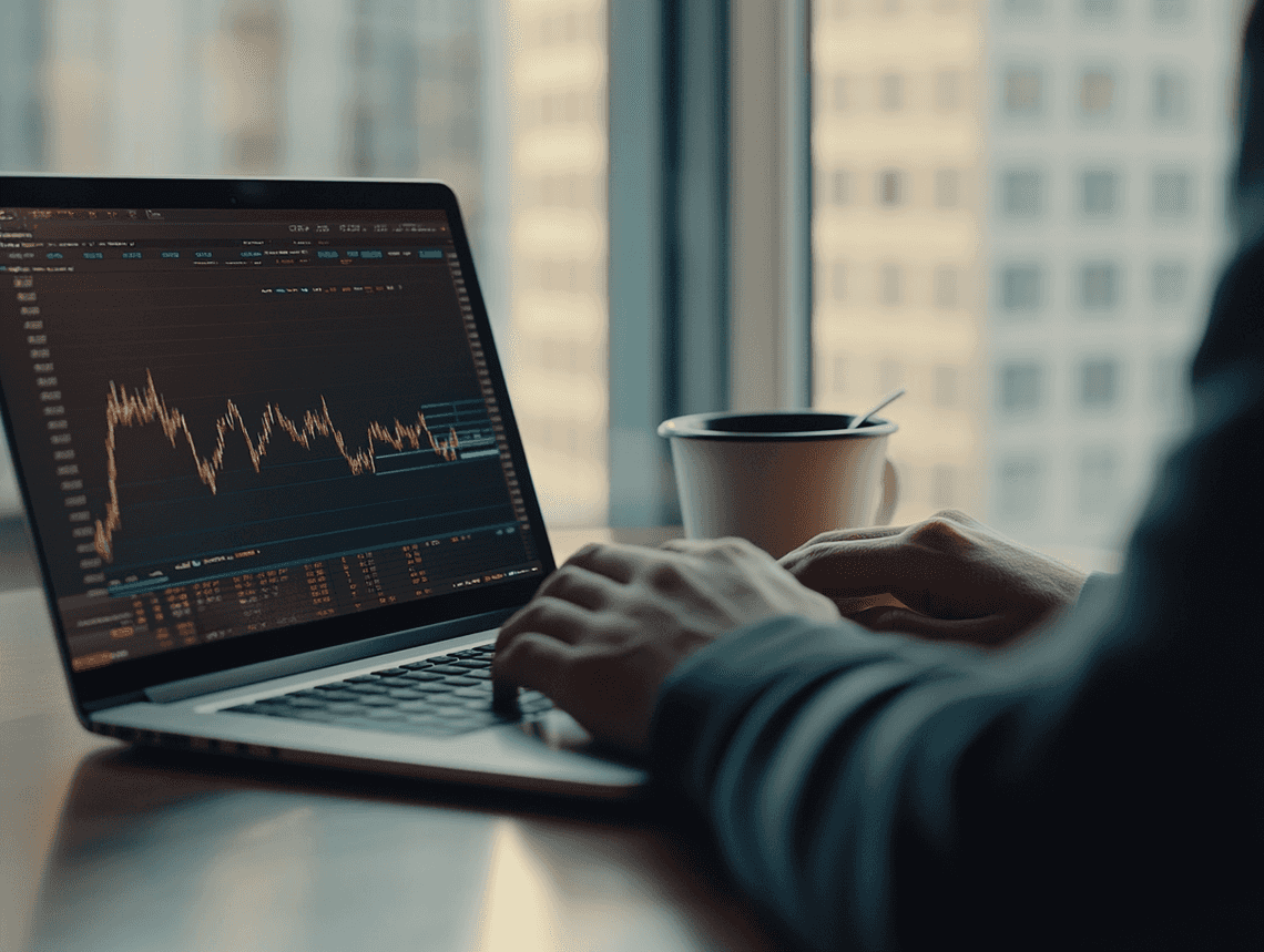 A futuristic cityscape with AI-driven innovations prominently displayed