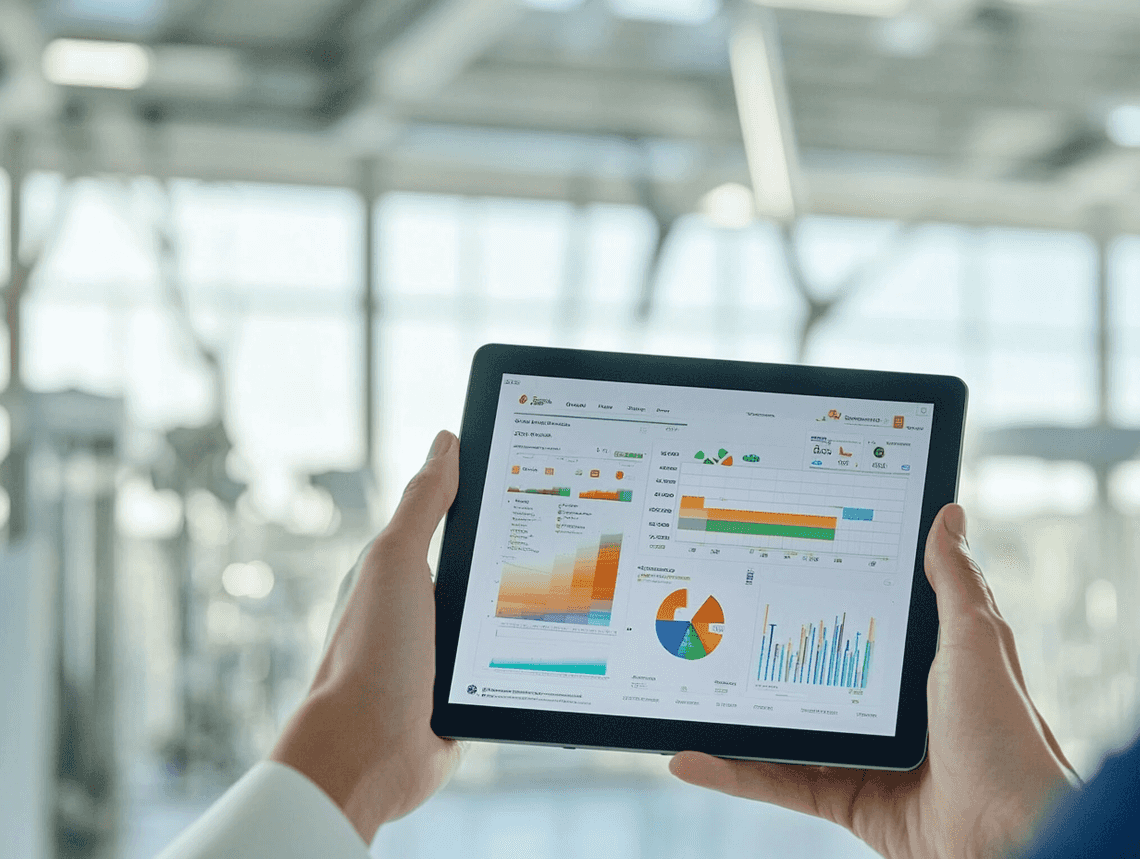 A financial advisor analyzing investment charts on a digital screen