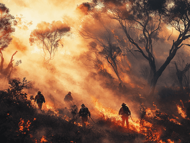 A dry and arid Australian landscape under a blazing sun