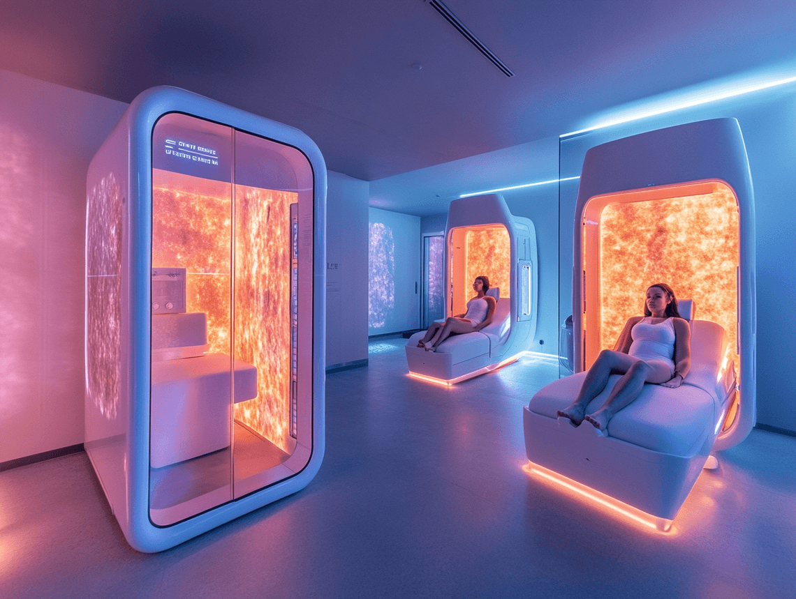 A serene wellness retreat featuring yoga, meditation, and nature therapy