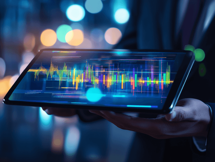 A financial chart showing ETF performance trends with a focus on buy-write strategies