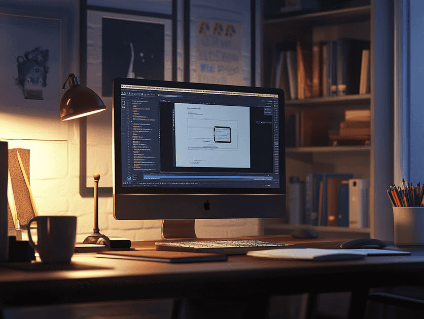 A sleek laptop screen displaying Adobe Acrobat in action, showcasing its user-friendly interface and tools
