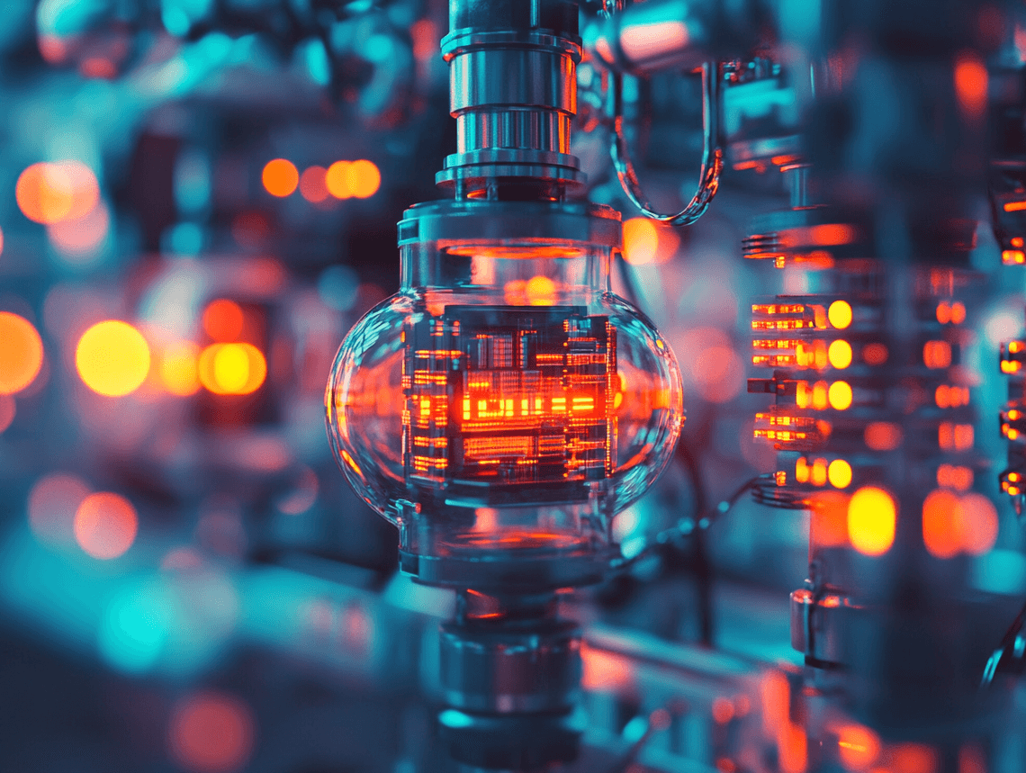 A futuristic concept of chiplet-based processors powering AI and robotics