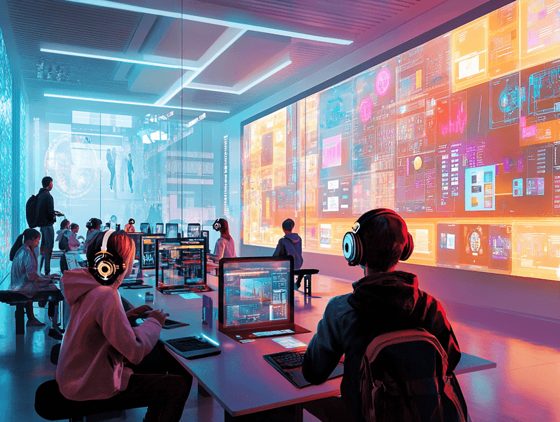 An AI-powered healthcare system analyzing patient data in real-time