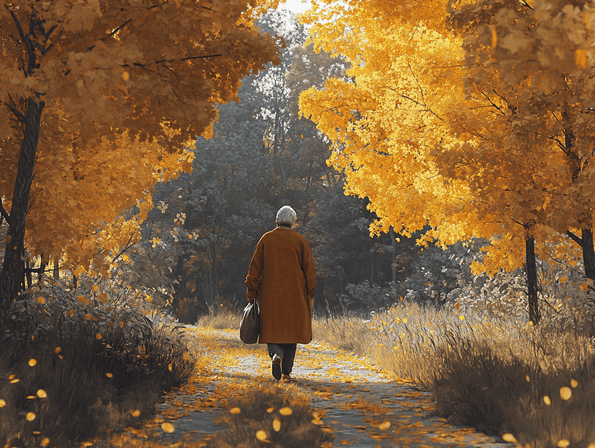 An elderly person smiling warmly, symbolizing wisdom and experience