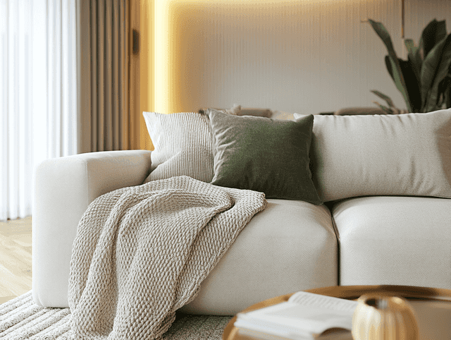 A vibrant handbag paired with a neutral outfit for a pop of color