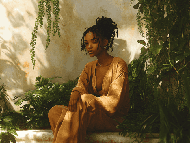 A vibrant portrait of Willow Smith, showcasing her unique style and personality