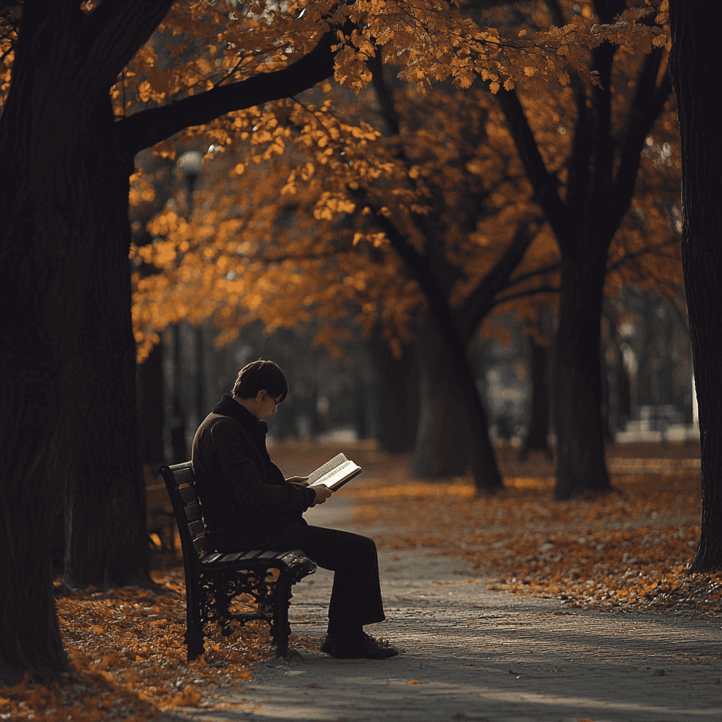 An inquisitive person in a library, thoughtfully browsing bookshelves.