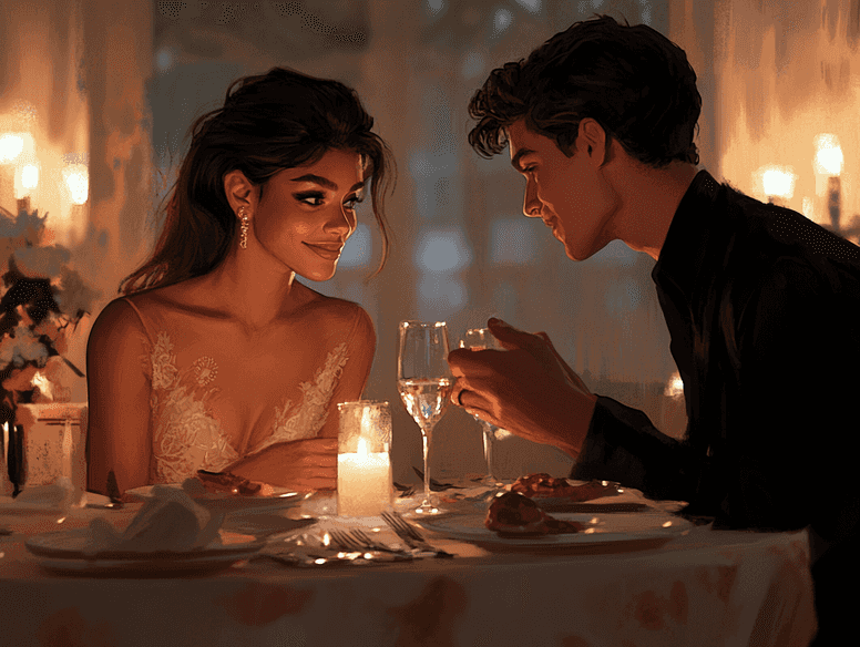 Zendaya and Tom Holland enjoying a quiet moment