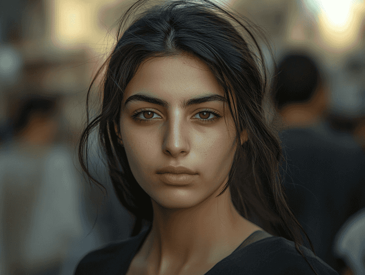 A close-up of a woman holding a sign that reads "Freedom for Women."