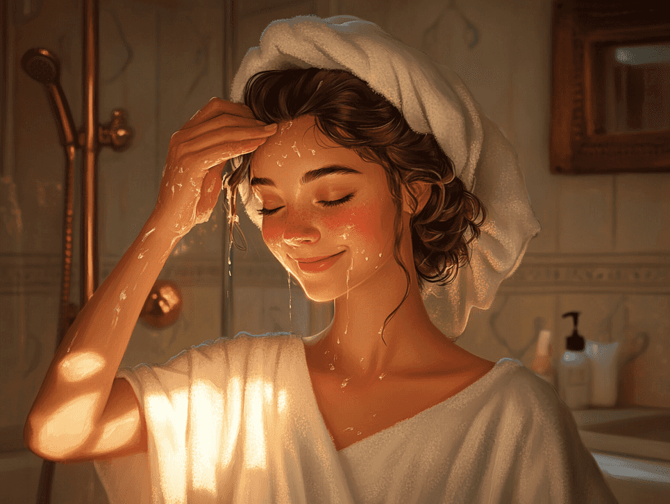 A collection of deep conditioners arranged on a bathroom counter