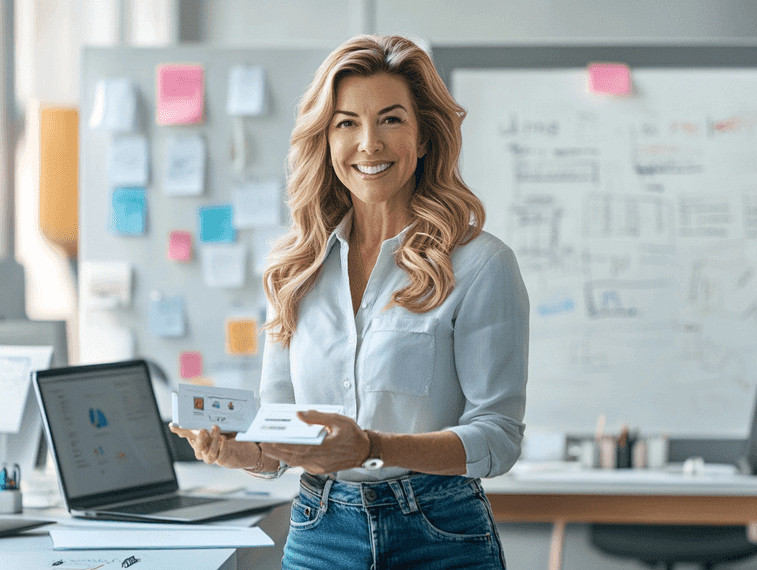 A person sitting at a desk, watching a Masterclass course on a tablet