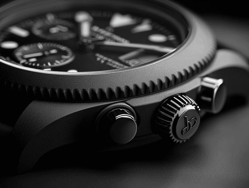 A sleek Blancpain Bathyscaphe Flyback Chronograph watch with a ceramic case and elegant design