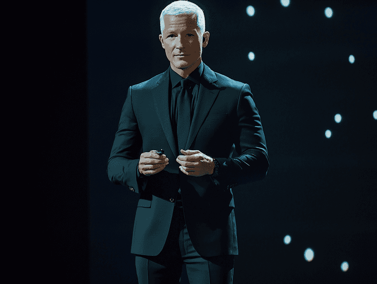 Anderson Cooper speaking at a high-profile event