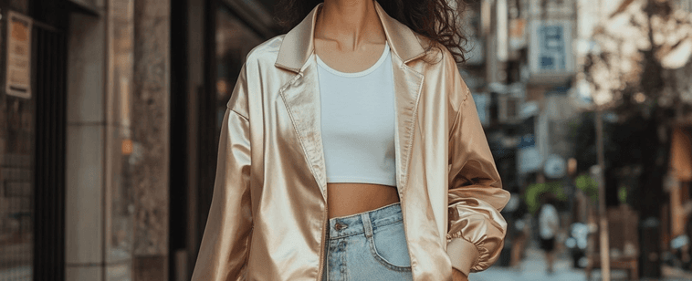 Jennifer Lawrence Brings Back the Satin Jacket Trend in Style