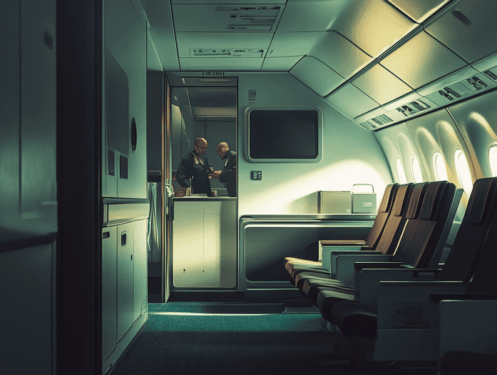 An aisle seat with a clear view of the airplane interior