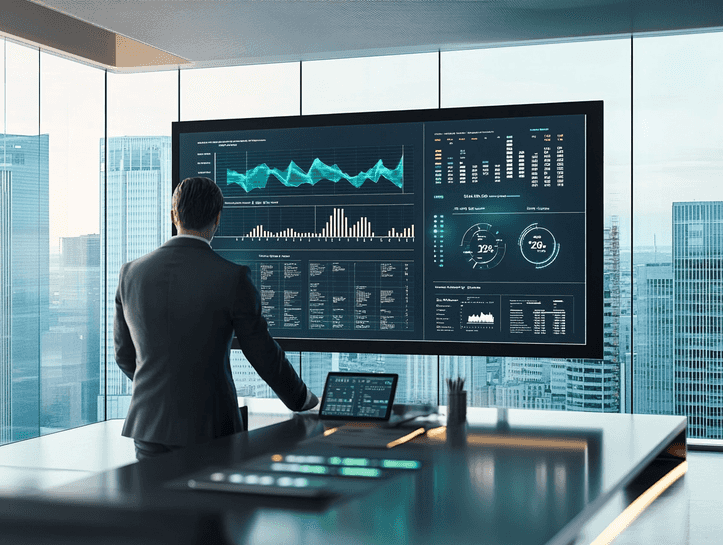 A futuristic digital currency concept with glowing blockchain elements