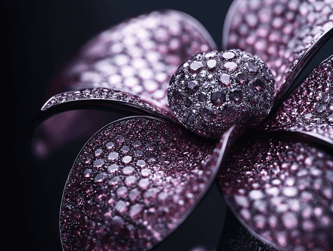 A close-up of the Primerose Secret Watch showcasing its intricate floral design