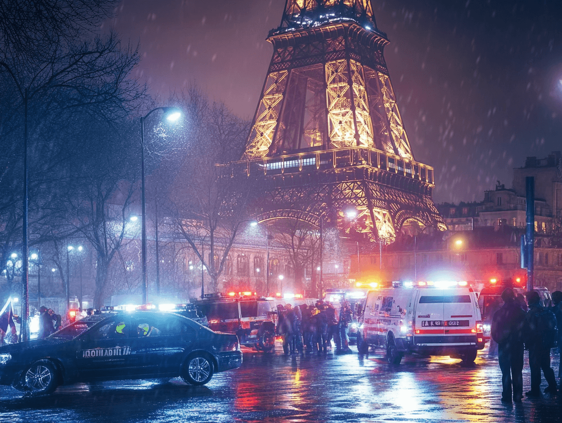 "Crowds of tourists being evacuated"