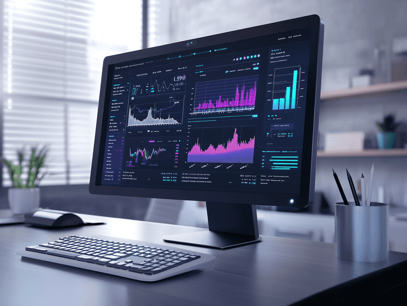 A diverse group of people learning about investments through a digital platform