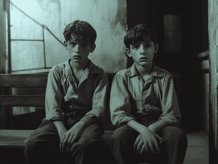 A golden trophy on a stage with dramatic lighting, symbolizing a major film award win