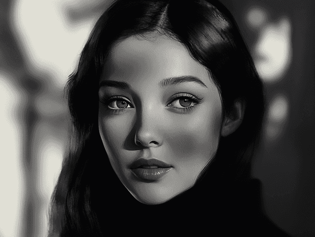 A timeless portrait of Olivia Hussey, capturing her grace and beauty