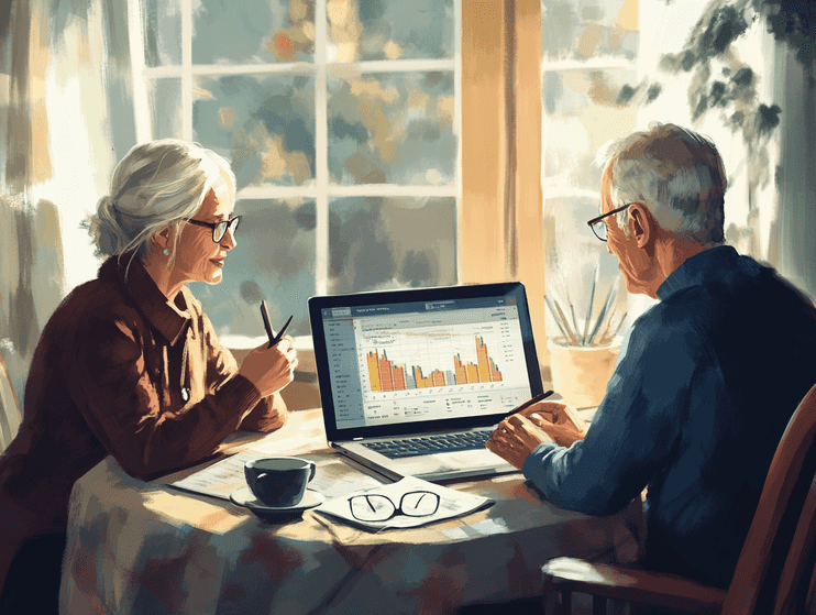 A diversified portfolio with stocks, bonds, and dividend-paying assets