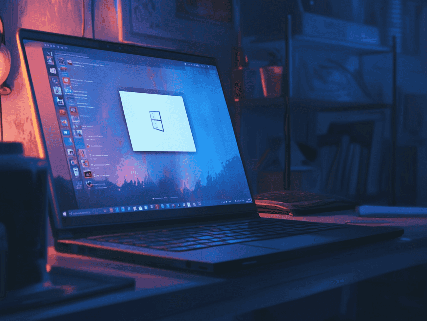 A frustrated user looking at a frozen computer screen