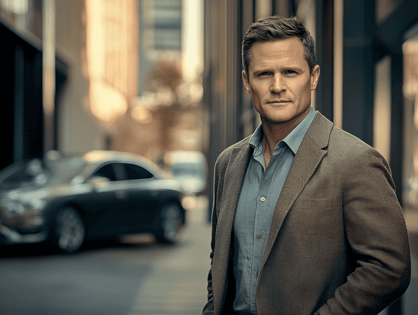 A confident Zachery Ty Bryan posing in a modern setting, showcasing his current lifestyle