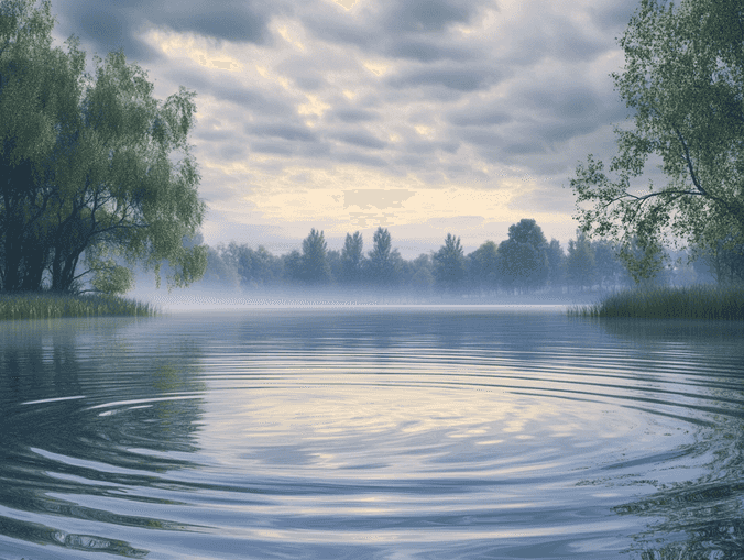 A serene landscape symbolizing peace and reflection