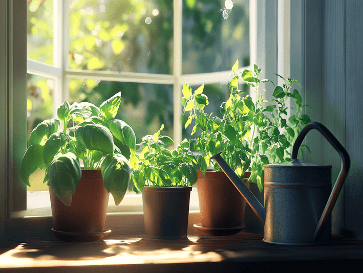 A person kneading dough on a floured countertop with fresh ingredients nearby