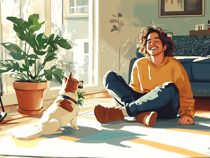 A celebrity sitting on a subway train, blending in with commuters