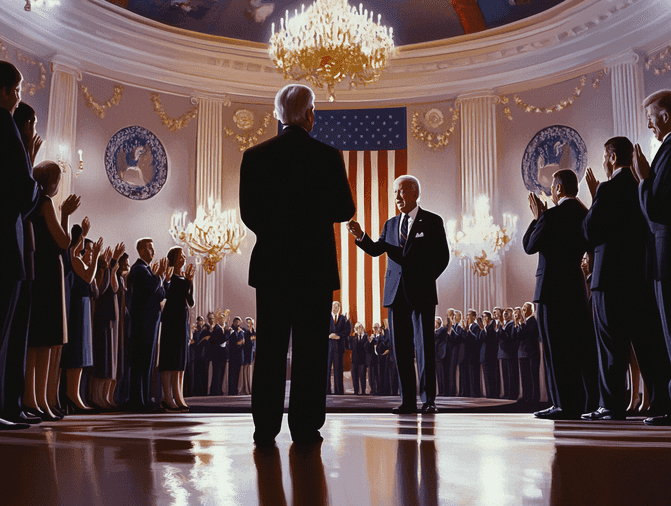 Michael J Fox receiving the Medal of Freedom from President Biden at the White House