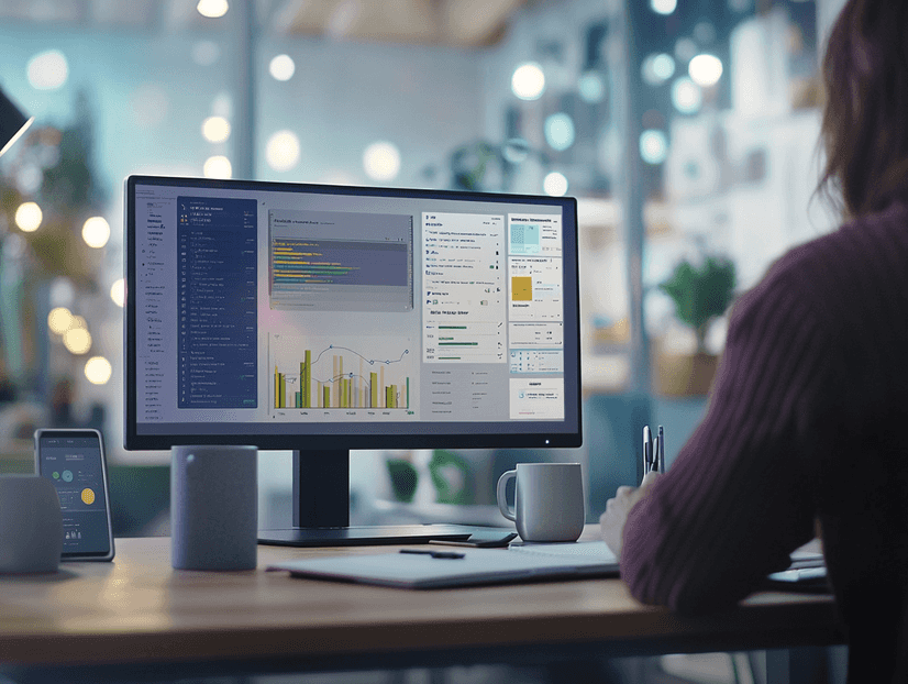 A close-up of a secure network connection being monitored