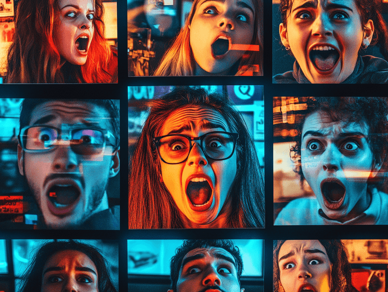 A collage of social media reactions