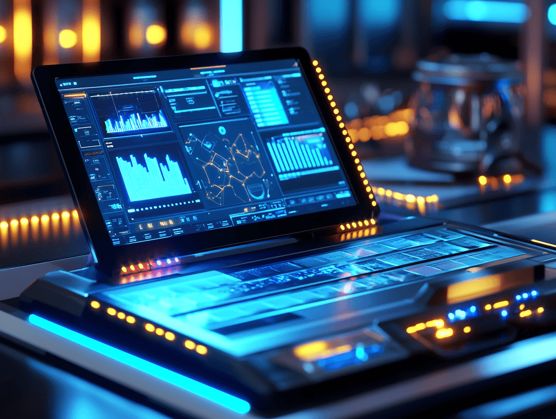 A sleek and modern interface of a system information tool, showcasing hardware details