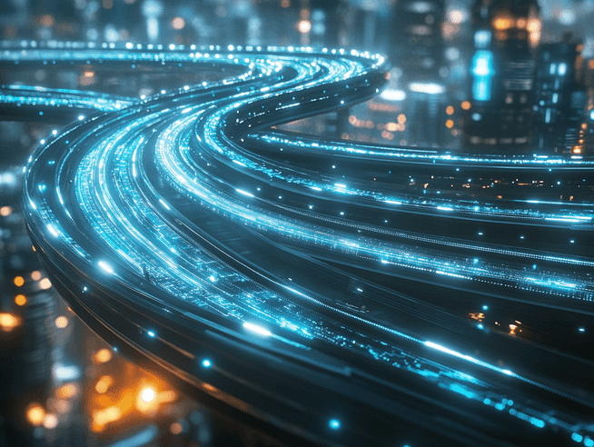 A visual representation of blockchain technology connecting the world