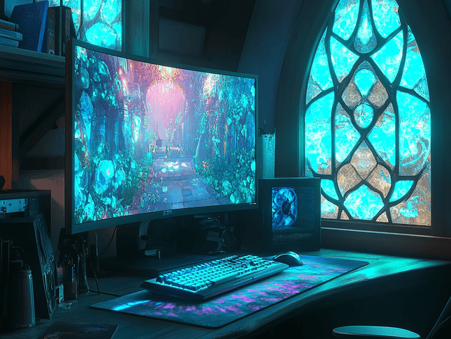 A sleek laptop running AI software, symbolizing affordability and accessibility